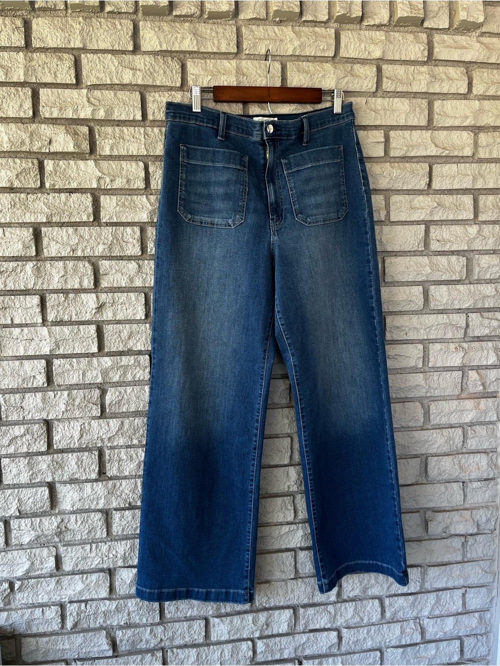 Jessica Simpson Darkwash Starstruck High Rise Wide Leg Jeans Size 14
